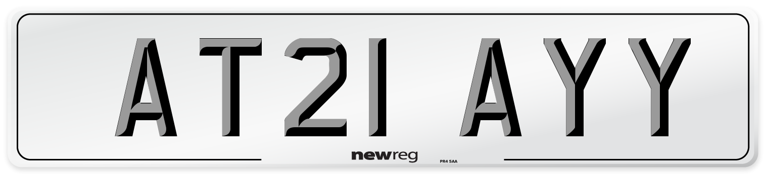 AT21 AYY Number Plate from New Reg